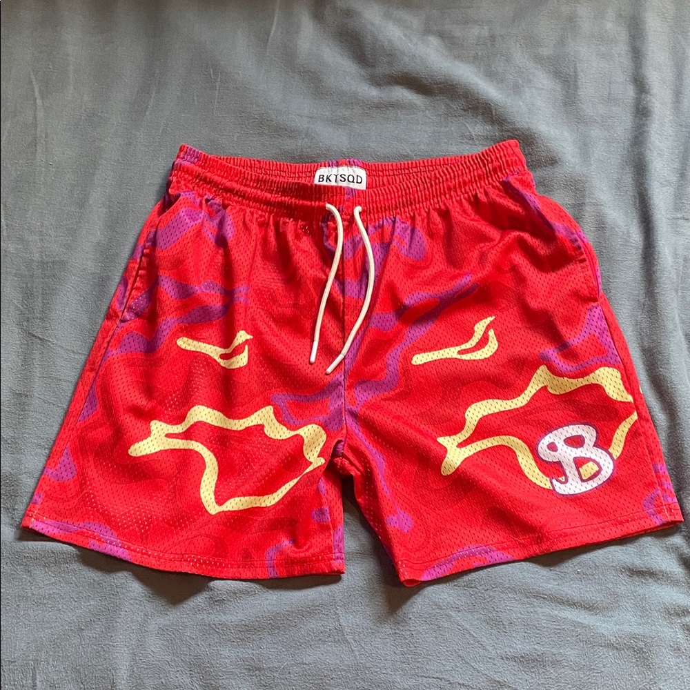 Bktsqd red basketball shorts